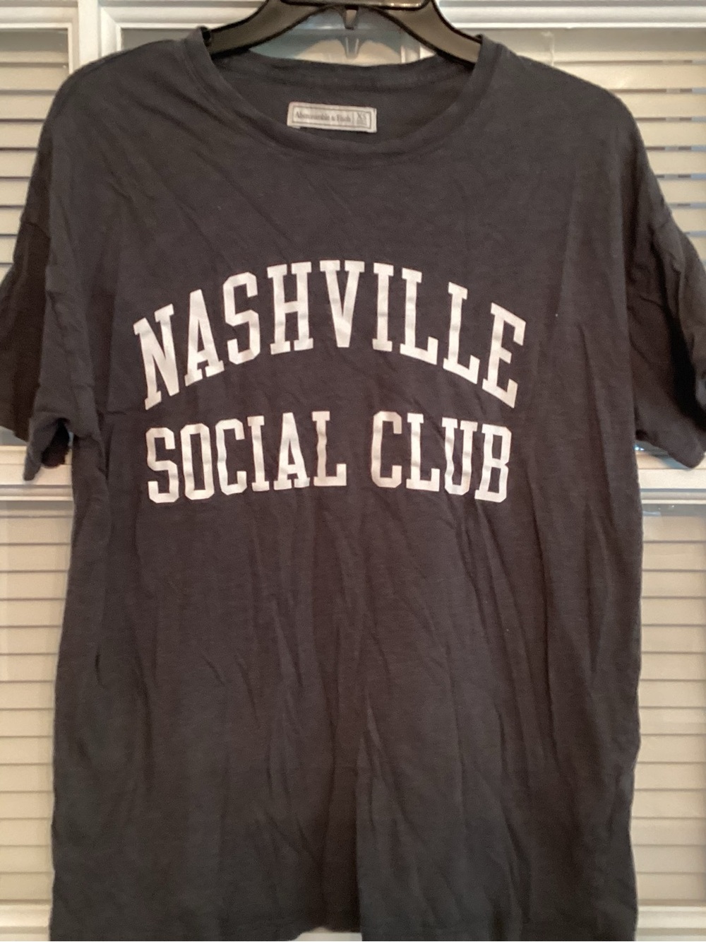 Abercrombie & Fitch Navy Short-Sleeve Graphic Tee